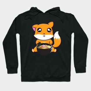 Wholesome Fox Eating Ramen Hoodie